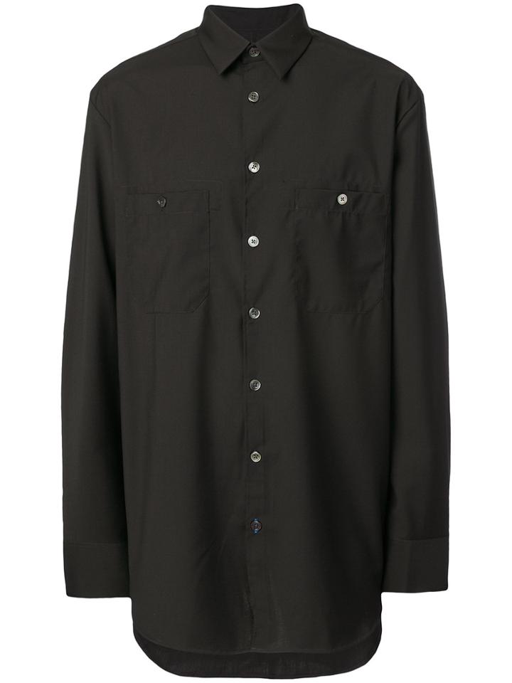Études Portrait Chest Pocket Shirt - Black