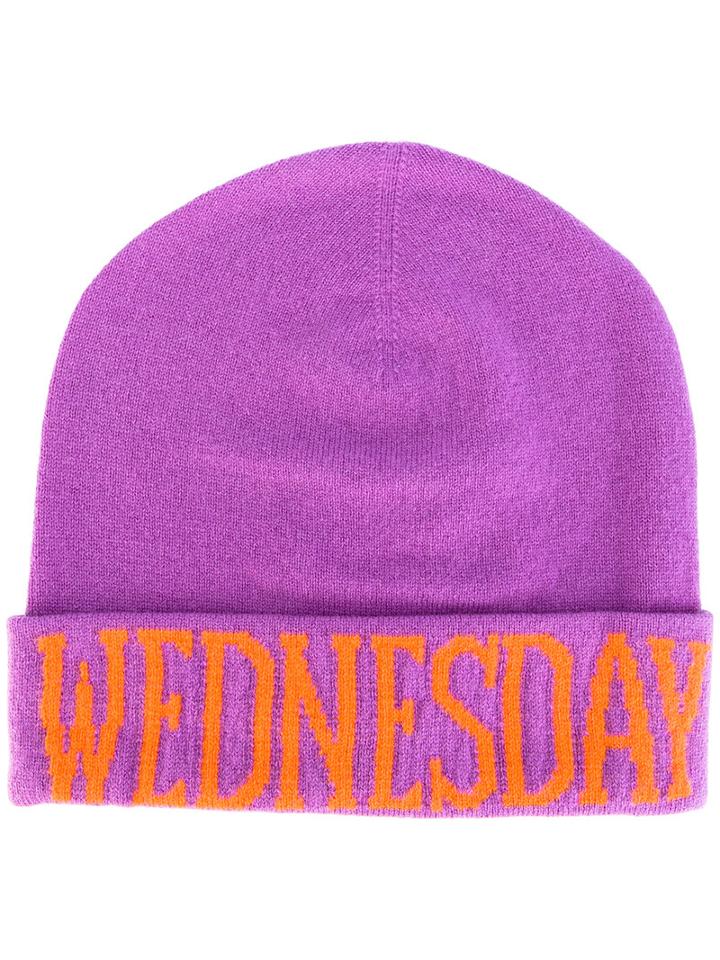 Alberta Ferretti - Wednesday Beanie - Women - Cashmere/virgin Wool - One Size, Pink/purple, Cashmere/virgin Wool