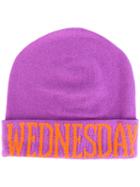 Alberta Ferretti - Wednesday Beanie - Women - Cashmere/virgin Wool - One Size, Pink/purple, Cashmere/virgin Wool