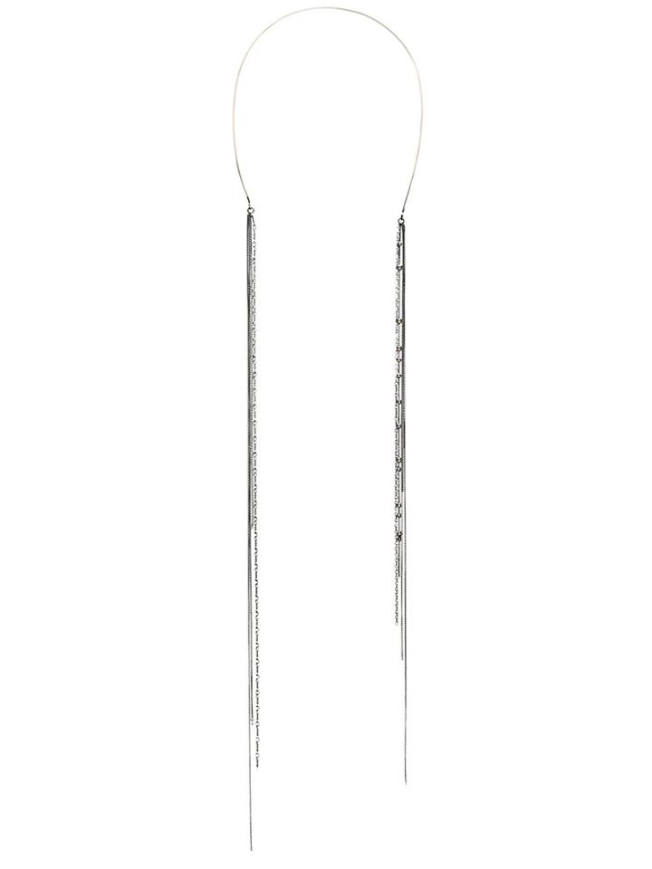 Ann Demeulemeester Long Pendant Layered Necklace - Metallic