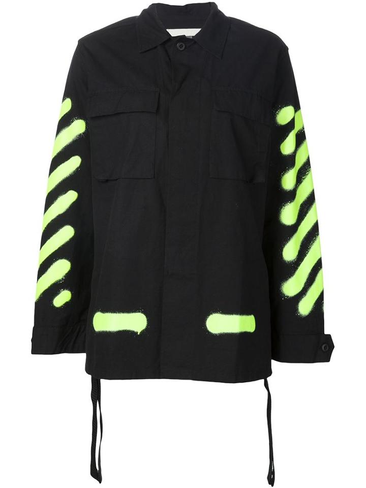 Off-white Spray Paint Print Cargo Jacket