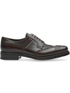 Prada Leather Derby Shoes - Brown