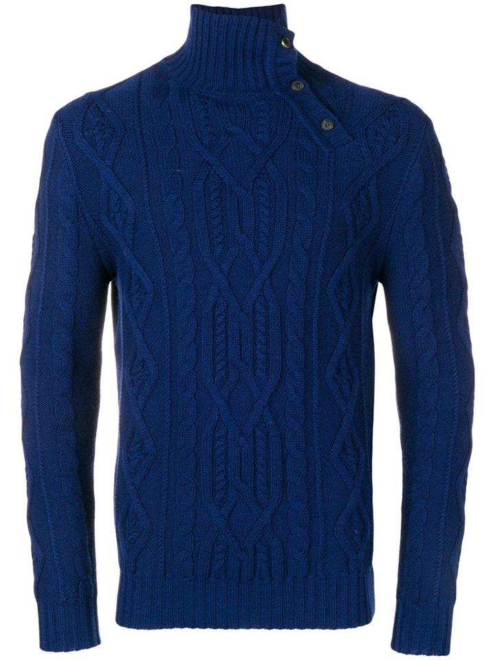 Al Duca D'aosta 1902 Turtleneck Fitted Sweater - Blue
