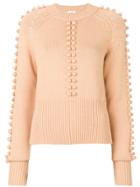 Chloé Knitted Bobble Sweater - Nude & Neutrals