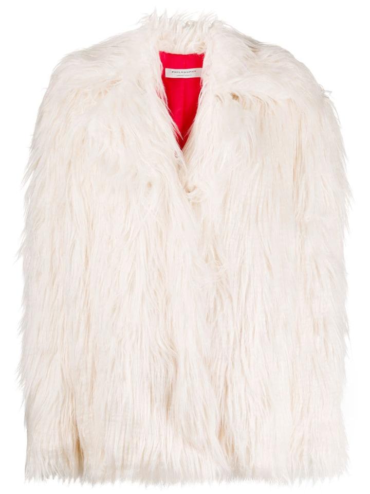Philosophy Di Lorenzo Serafini Faxu Fur Jacket - White