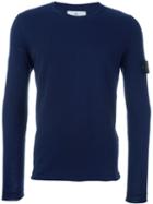 Stone Island Crew Neck Sweater, Men's, Size: Xl, Blue, Cotton