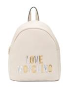 Love Moschino Metal Logo Backpack - Neutrals