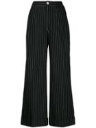 Chanel Vintage 2010 Pinstriped Trousers - Black