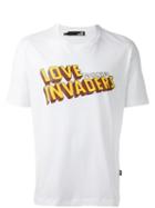 Love Moschino 'love Invaders' T-shirt, Men's, Size: Large, White, Cotton