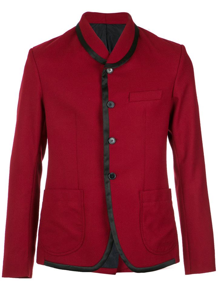 À La Garçonne Panelled Blazer - Red