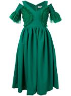Preen By Thornton Bregazzi Cut-out Detail Flared Dress - Green