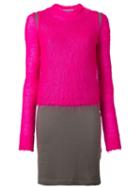 Walter Van Beirendonck Pre-owned Mohair Overlay Dress - Grey