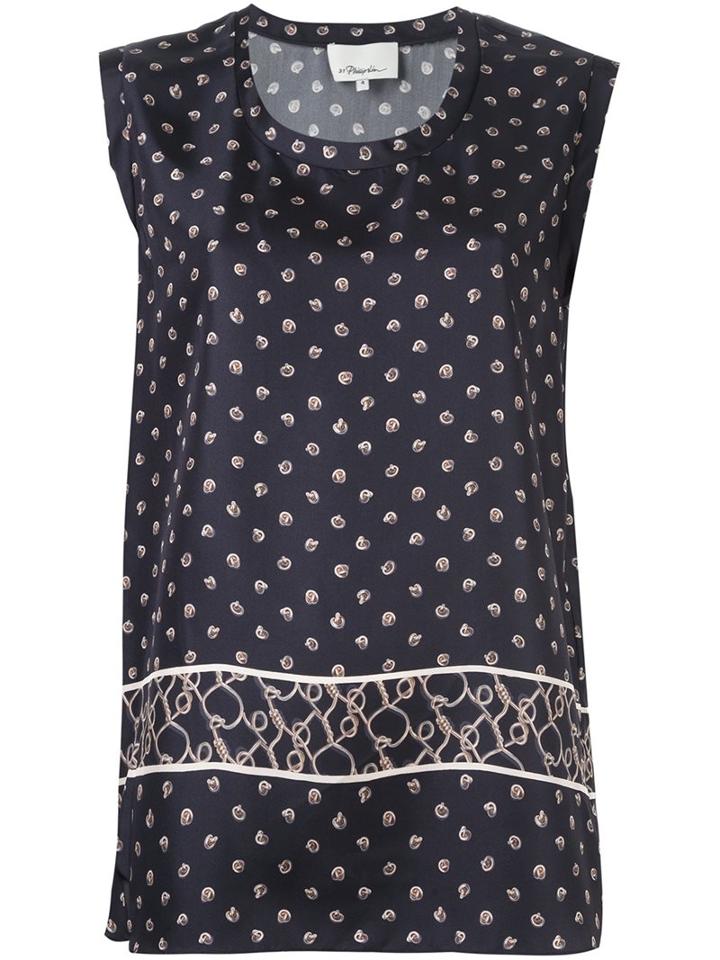 3.1 Phillip Lim Printed Satin Tank Top