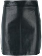 Manokhi Fitted Leather Skirt - Black