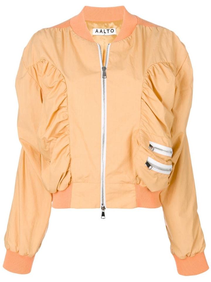 Aalto Zipped Bomber Jacket - Yellow