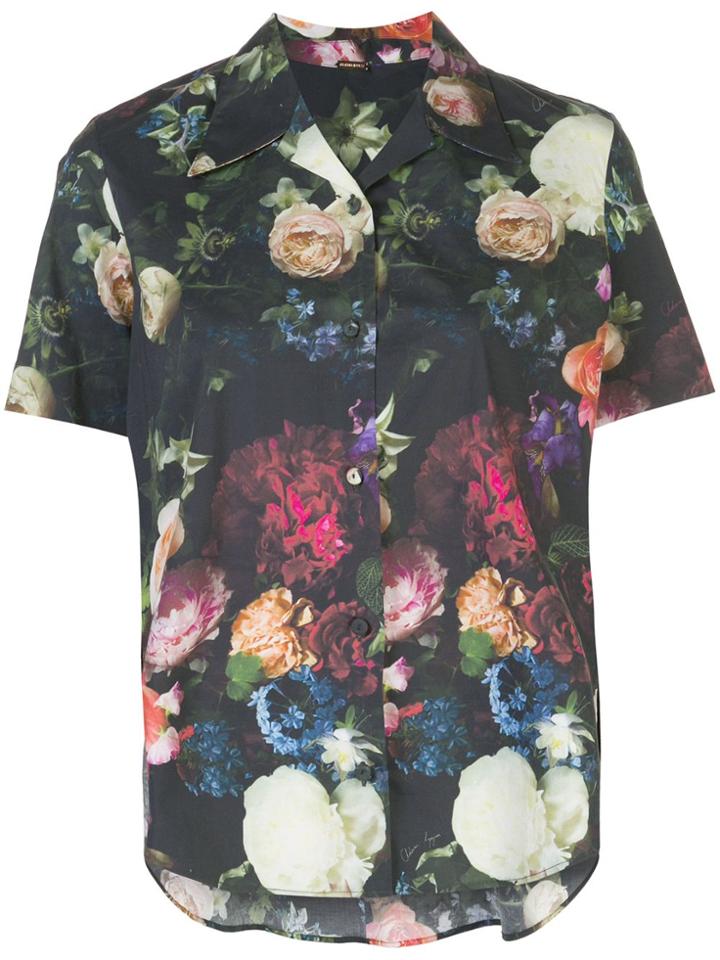 Adam Lippes Floral Print Blouse - Black