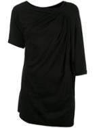 Loewe - Asymmetric Shoulder Blouse - Women - Cotton - M, Black, Cotton