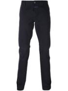 Closed Slim Chino Trousers, Men's, Size: 32/34, Blue, Cotton/spandex/elastane