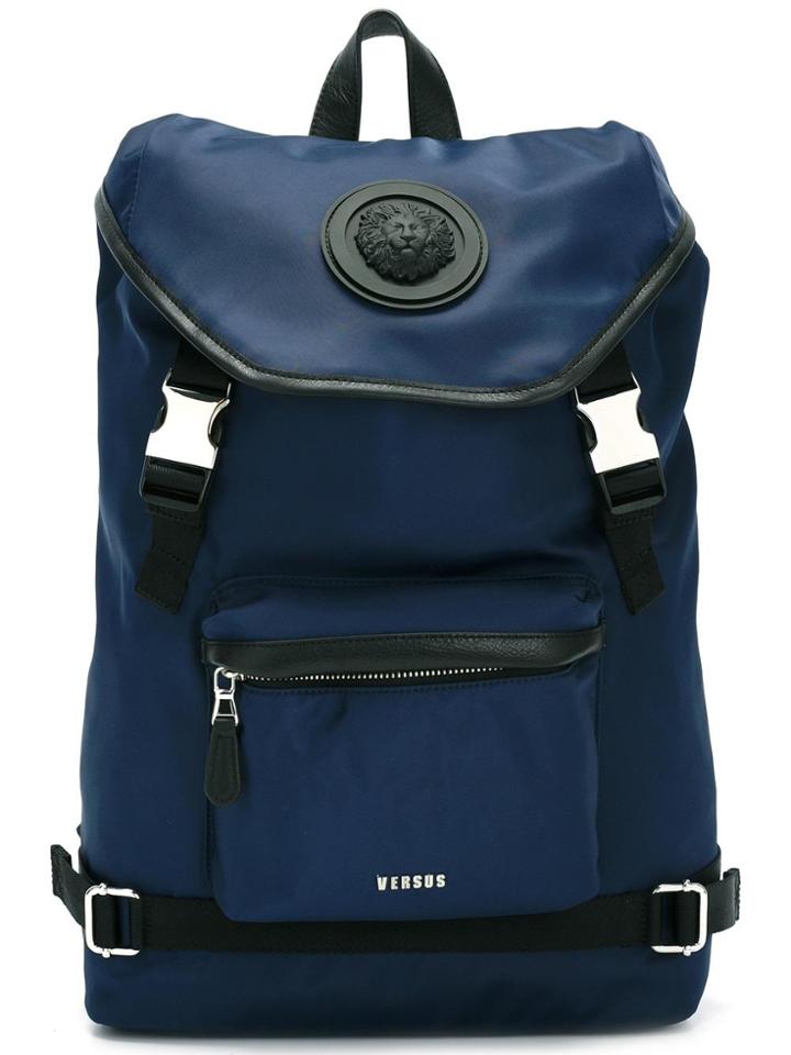 Versus Strap Fastening Backpack - Blue