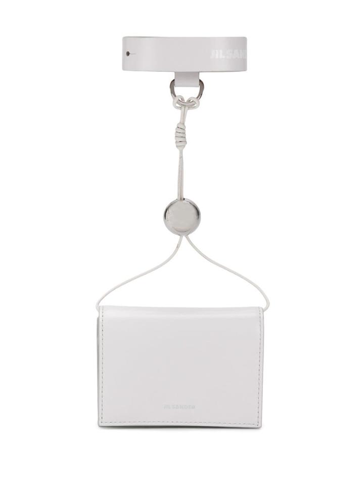 Jil Sander Logo Foldover Wallet - White