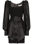 Silvia Tcherassi Dilek Balloon Sleeve Mini Dress - Black