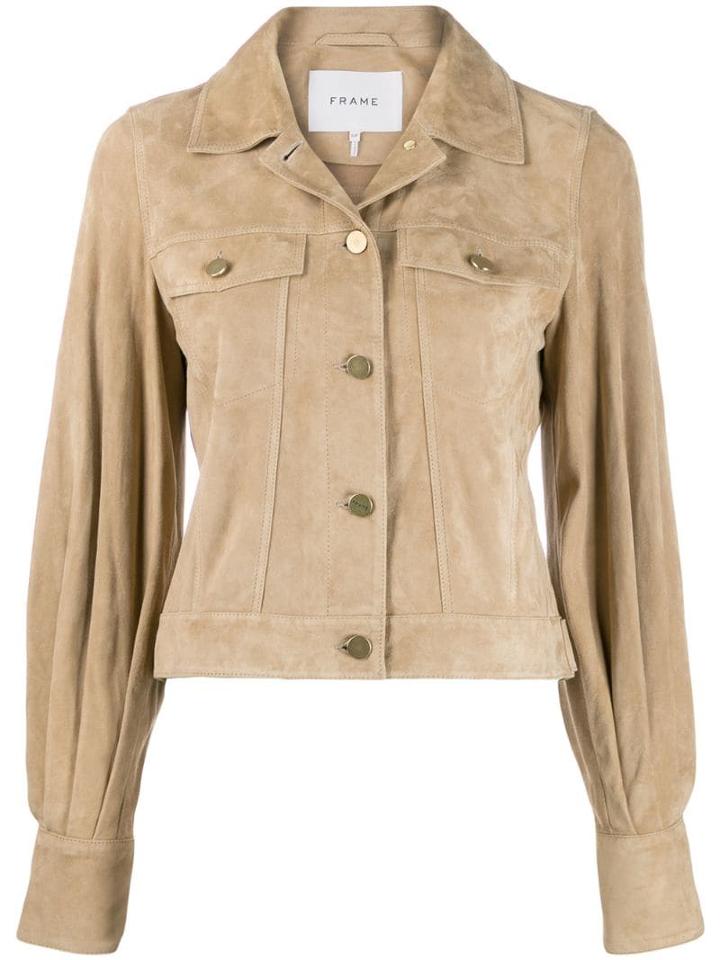Frame Cropped Bishop Jacket - Neutrals