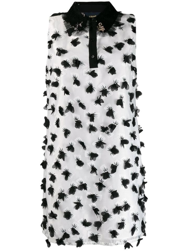 Cavalli Class 3d Embellished Shift Dress - White