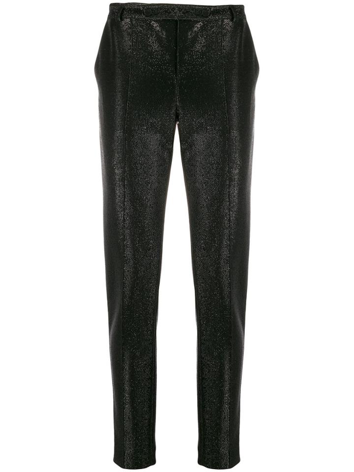Styland Metallic Effect Skinny Trousers - Black
