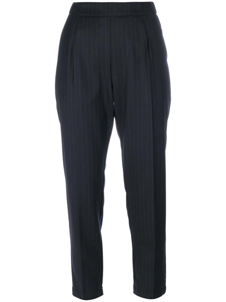 Erika Cavallini Pinstripe Trousers - Blue