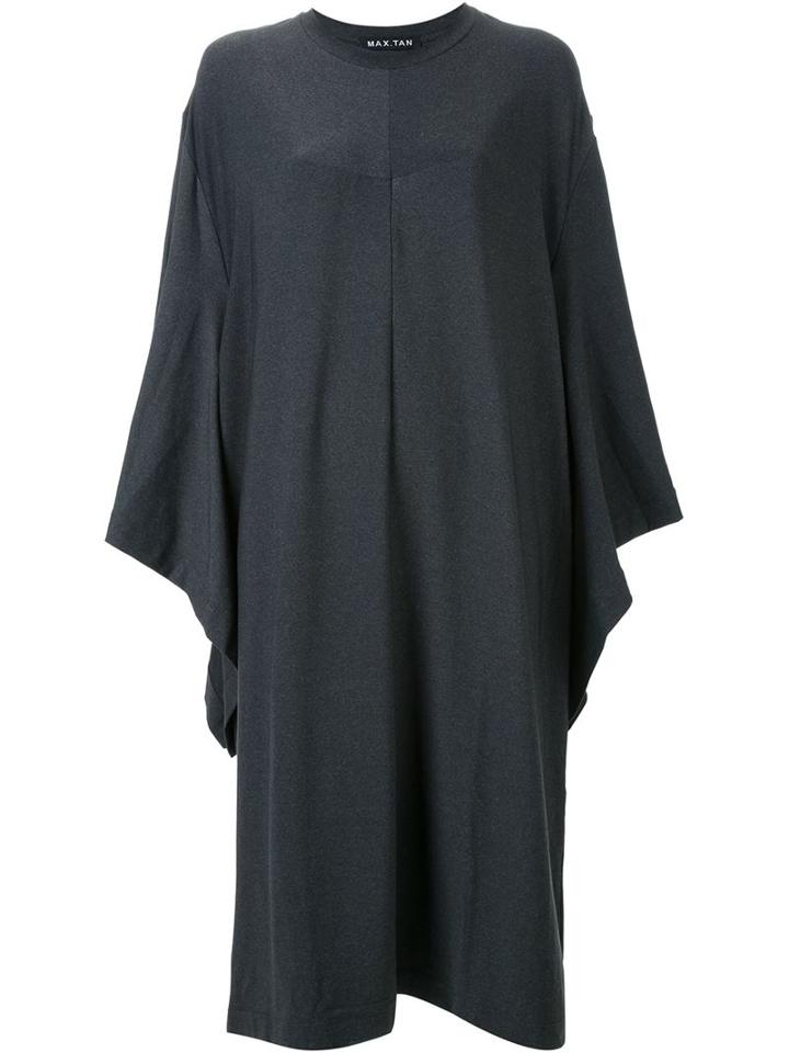 Max Tan Jersey Kimono Dress, Women's, Size: 38, Grey, Polyester/spandex/elastane/rayon