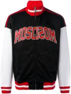 Moschino Varsity Logo Teddy Jacket, Men's, Size: 52, Black, Cotton/polyester