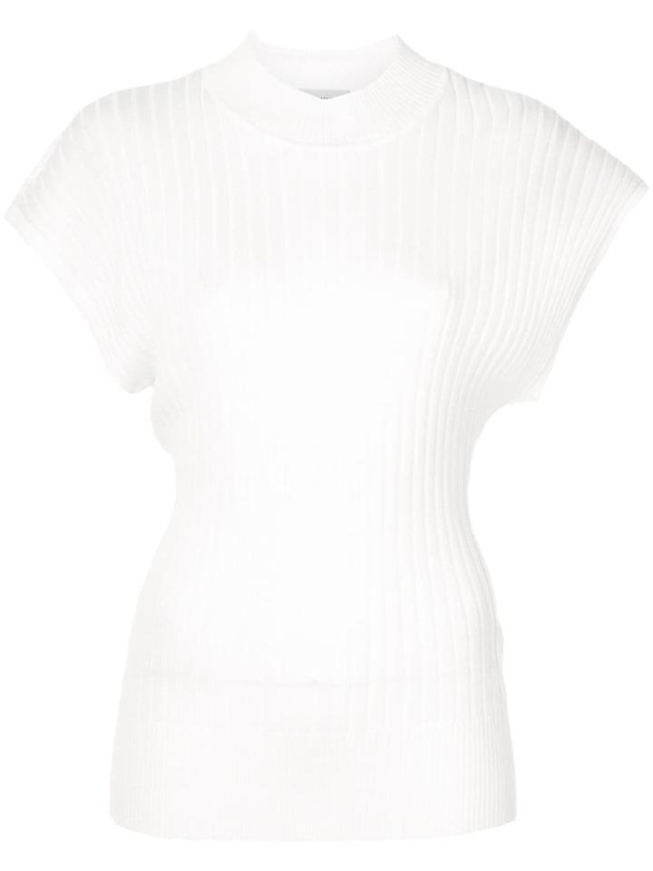 Lee Mathews Shortsleeved Knitted Top - White