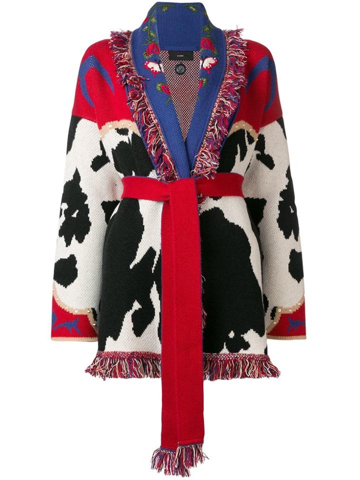 Alanui Embroidered Colour Block Cardigan