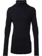 Ann Demeulemeester Turtleneck Jumper, Men's, Size: Medium, Black, Polyamide/alpaca