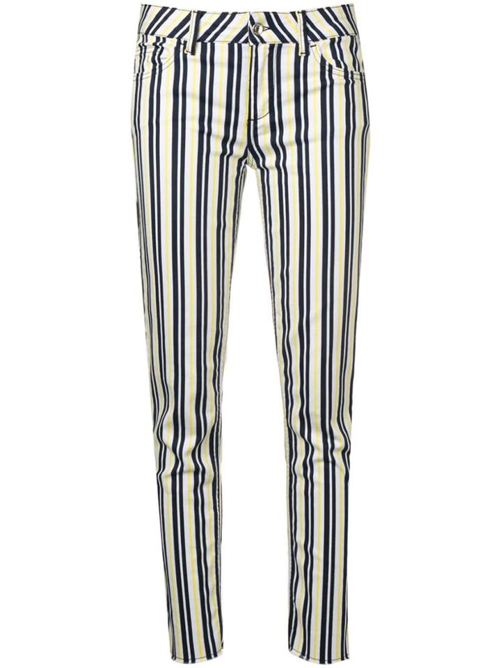 Liu Jo Slim Striped Trousers - White