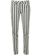 Liu Jo Slim Striped Trousers - White