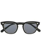 Garrett Leight Square Frame Sunglasses - Black