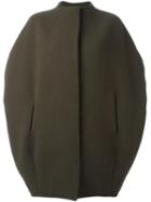 Gianluca Capannolo Collarless Shortsleeved Jacket, Women's, Size: 42, Green, Nylon/polyamide/spandex/elastane/virgin Wool
