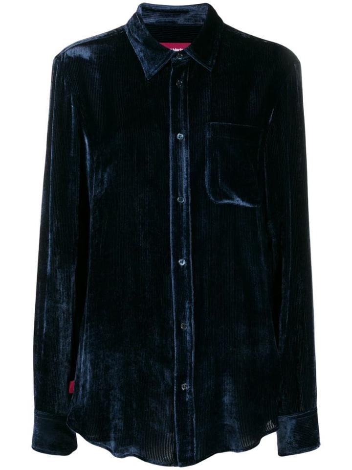 Sies Marjan Button-down Velvety Shirt - Blue