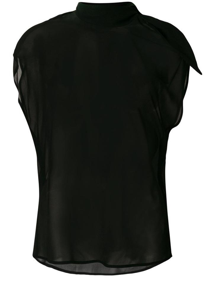 Mm6 Maison Margiela Sheer Blouse - Black
