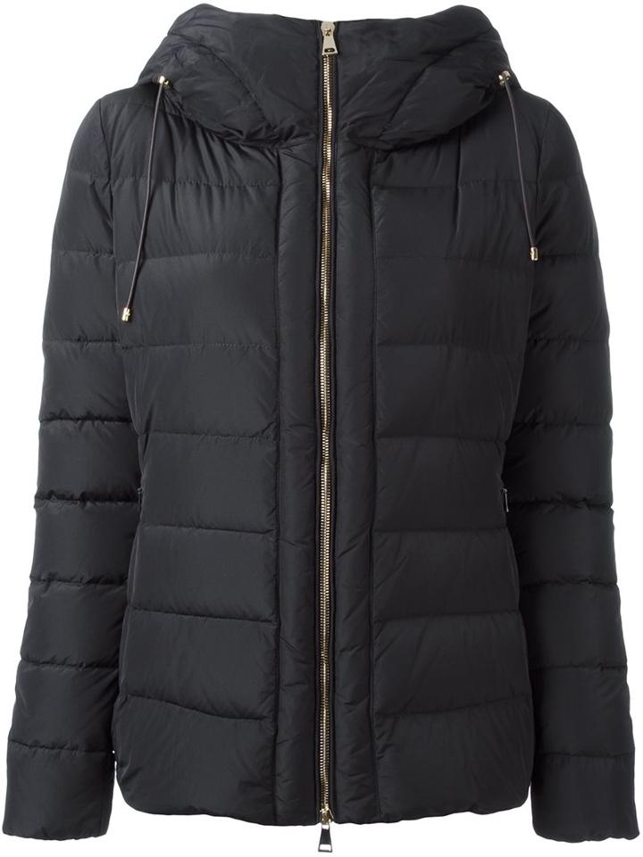 Moncler 'idrial' Padded Jacket, Women's, Size: 2, Grey, Feather Down/polyamide/polyester