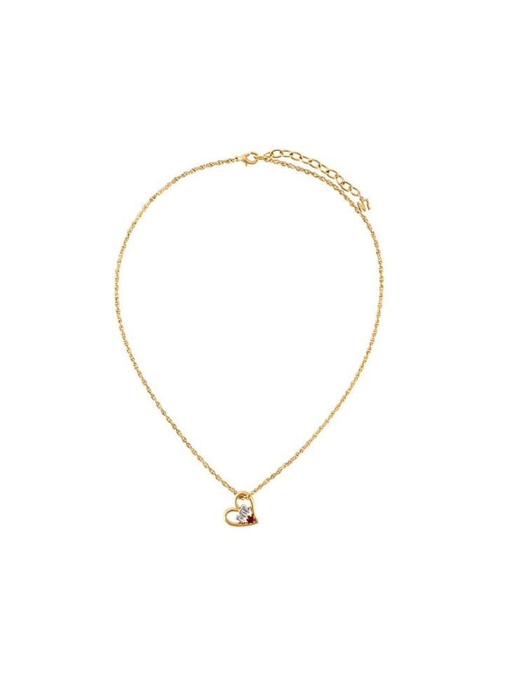 Heart Pendant Necklace, Women's, Metallic, Nina Ricci Vintage