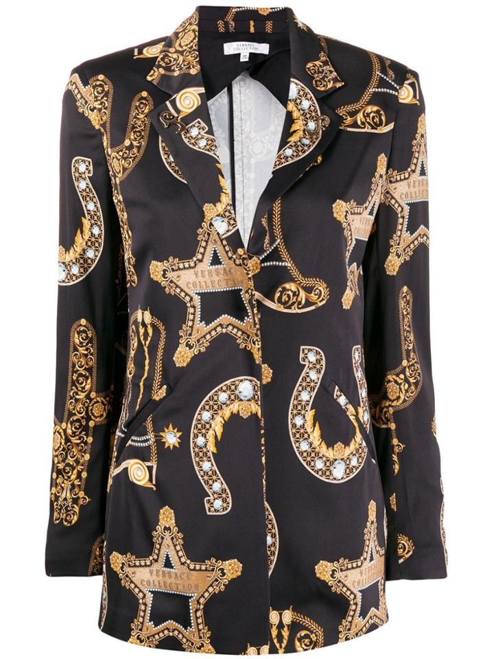 Versace Collection All-over Print Blazer - Black