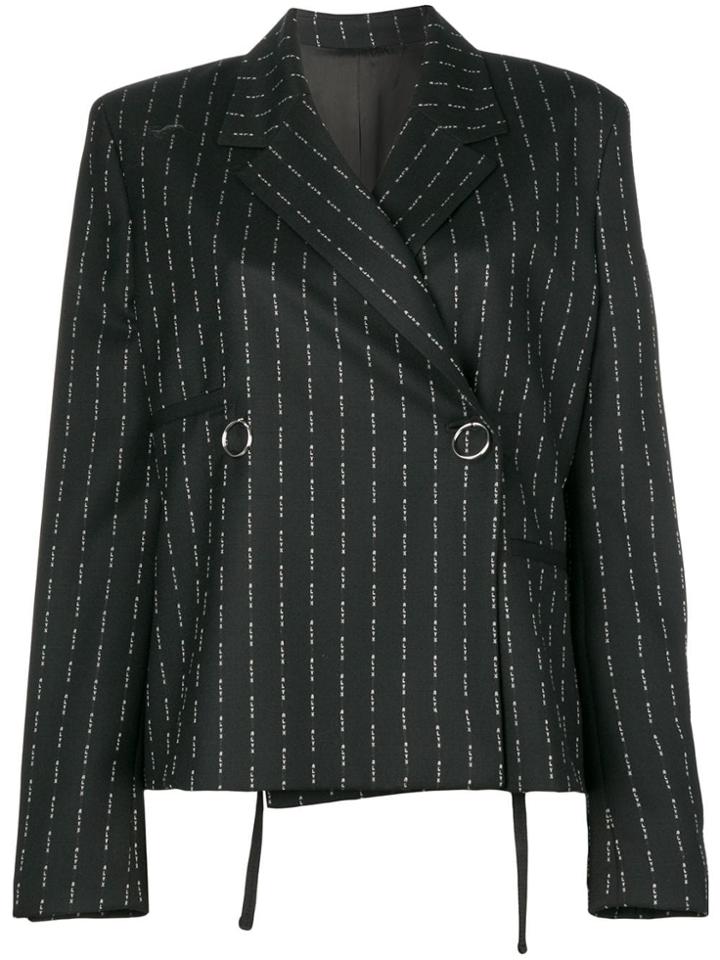 Alyx Logo Stripe Double Breasted Jacket - Black