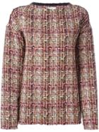 Iro Checked Tweed Pullover, Women's, Size: 36, Silk/cotton/polyamide/wool