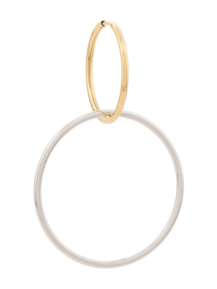 Maria Black Seniorita Hoop 25 And Circle Rock Charm Earring - Gold