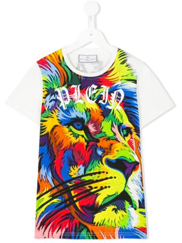 Philipp Plein Kids - Roar Printed T-shirt - Kids - Cotton - 12 Yrs, White