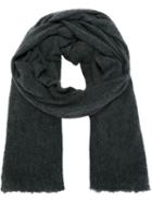 Poème Bohémien Frayed Edge Scarf, Men's, Grey, Cashmere