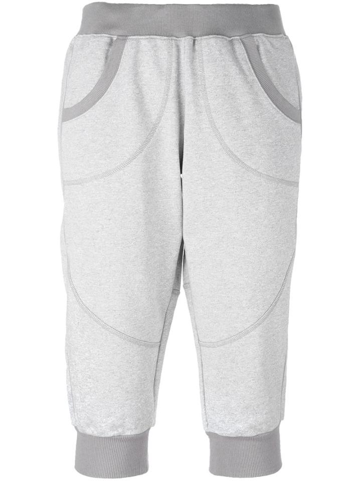 Adidas By Stella Mccartney 'essentials' Three-quarter Sweat Pants, Women's, Size: Medium, Grey, Organic Cotton/polyester