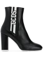 Gcds Stripe Ankle Boots - Black